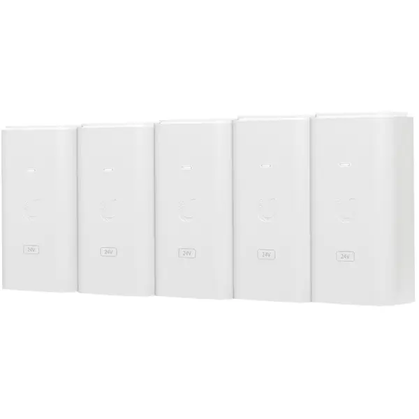 UBIQUITI Kit Adaptor PoE Ubiquiti POE-24-12W, 24V, 0.5A, 12W, 5 bucati, Alb