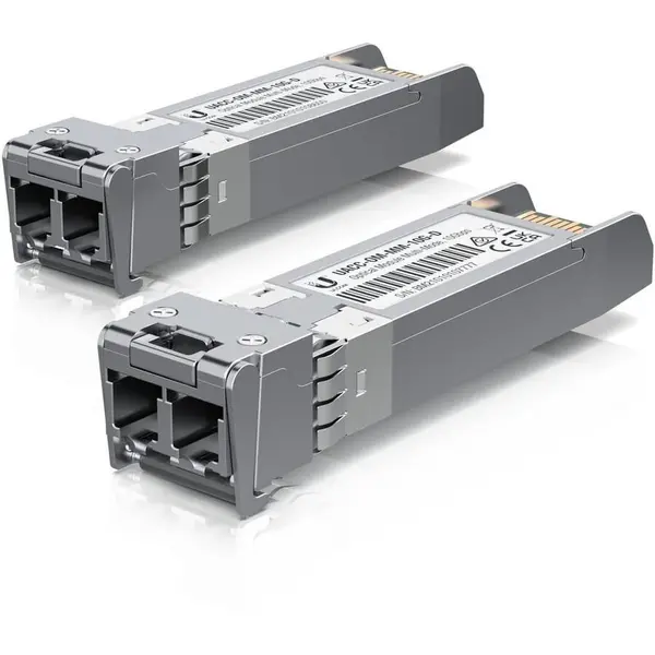 UBIQUITI Set 2 module SFP+ Ubiquiti, Multimode, 850 nm, 10Gbps, 300 m, Argintiu