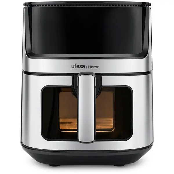 Ufesa Friteuza cu aer cald, Ufesa Air Fryer Heron, capacitate 8 L, 1800W, 10 meniuri automate, Negru
