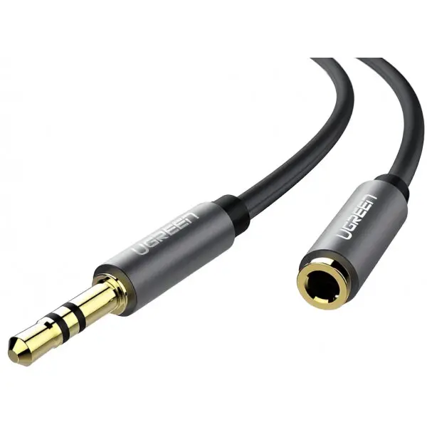 Ugreen Adaptor Audio 3.5mm - 3.5mm UGREEN AV118, 0.5m, Negru