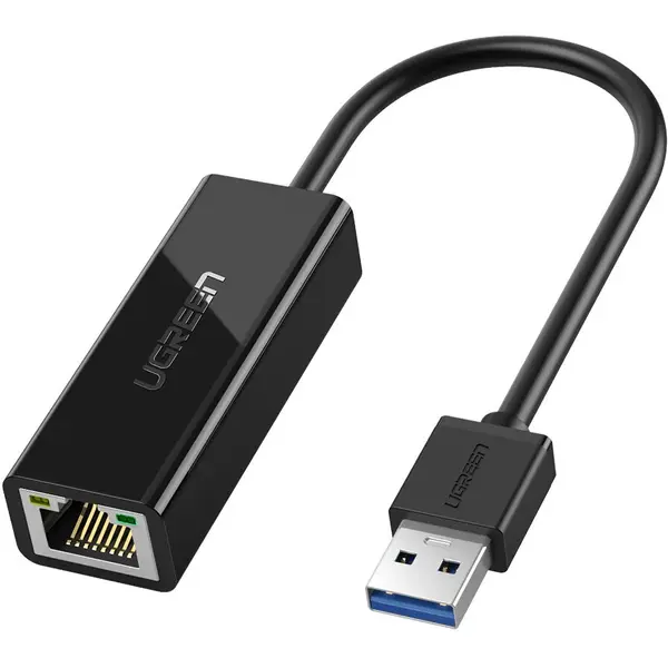 Ugreen ADAPTOR RETEA Ugreen, CR111 USB to RJ-45 Gigabit LAN Adapter, LED, negru 20256