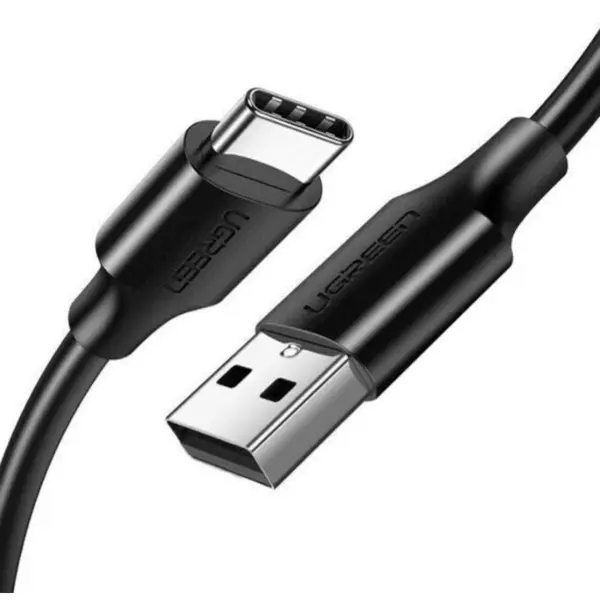 Ugreen CABLU alimentare si date Ugreen, US287, Fast Charging Data Cable pt. smartphone, USB la USB Type-C 3A, nickel plating, PVC, 1.5m, negru