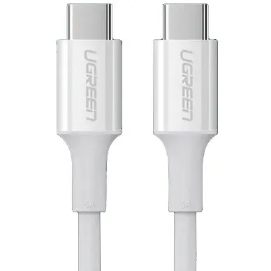 Ugreen CABLU alimentare si date Ugreen, US300, Fast Charging Data Cable pt. smartphone, USB Type-C la USB Type-C, 5A, 1m, alb