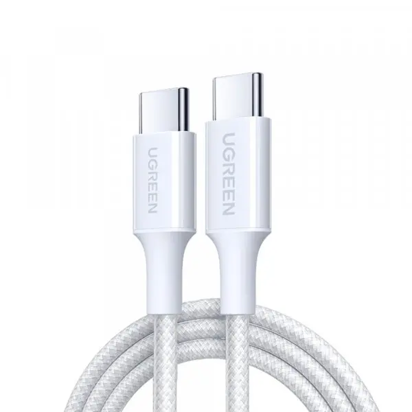 Ugreen Cablu Date si Incarcare USB-C - USB-C UGREEN L501, 60W, 1m, Alb