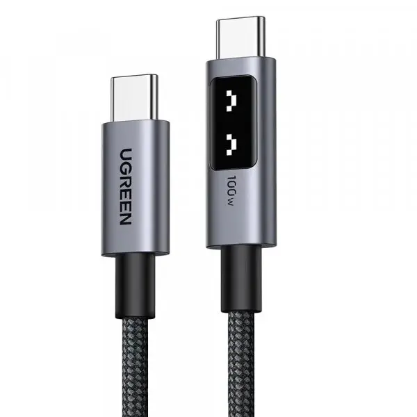 Ugreen Cablu Date si Incarcare USB-C - USB-C UGREEN L509, 100W, 0.5m, Gri