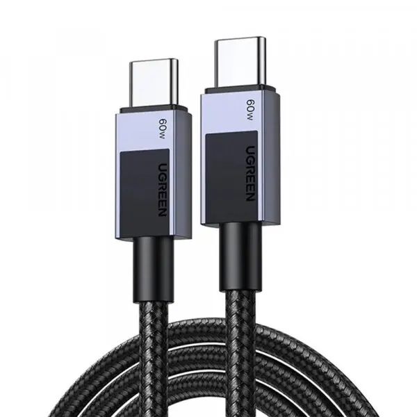 Ugreen Cablu Date si Incarcare USB-C - USB-C UGREEN L524, 60W, 1m, Gri