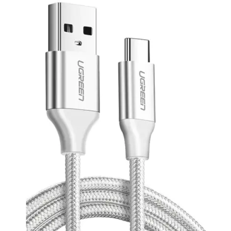 Ugreen Cablu pentru incarcare si transfer de date UGREEN US288, USB/USB Type-C, Quick Charge, 3A, 5V, 2m, Alb