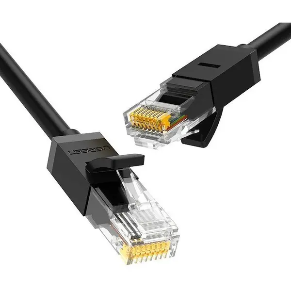 Ugreen Cablu Retea Ethernet RJ45 CAT6 1 Gbps, Ugreen Pure Cooper, Negru - 2 m