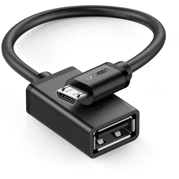 Ugreen CABLU Ugreen OTG, US133, Micro-USB(T) to USB 2.0(M), 480Mbps, PVC, lungime 0.15m, negru