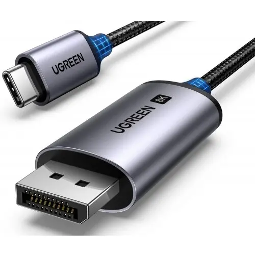 Ugreen CABLU video Ugreen, CM556 adaptor USB Type-C (T) la DisplayPort 1.4(M), 1m, rezolutie maxima 8K UHD (7680 x 4320) la 60 Hz, negru