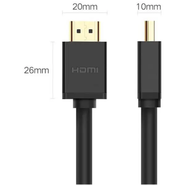Ugreen CABLU video Ugreen, HD104 HDMI (T) la HDMI (T), rezolutie maxima 8K UHD (7680 x 4320) la 60 Hz, 2m, braided, negru 80403 - 6957303884032