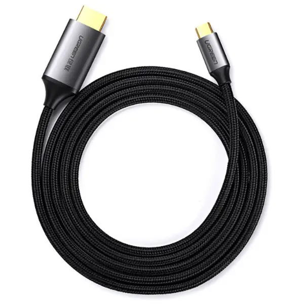 Ugreen CABLU video Ugreen, MM142 USB Type-C (T) la HDMI (T), rezolutie maxima 4K UHD (3840 x 2160) la 60 Hz, 1.5m, braided, negru 50570 - 6957303855704