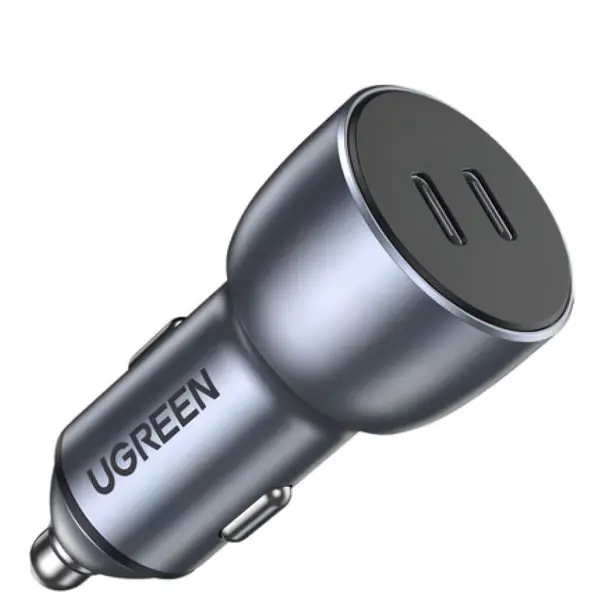 Ugreen INCARCATOR auto Ugreen, CD213 2 x USB Type-C Output 5V/3A QC3.0, total output 36W, pt. bricheta auto, gri