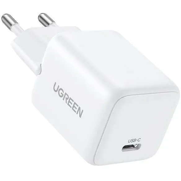 Ugreen Incarcator retea Ugreen 20W QC4 5V/3A, USB-C, GaN Fast Charging, Alb