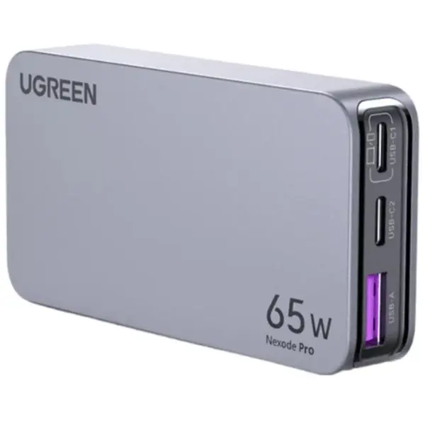Ugreen Incarcator retea Ugreen Nexode Pro 65W, Ultra-Slim, GaN, 2x USB-C, 1x USB-A, Gri