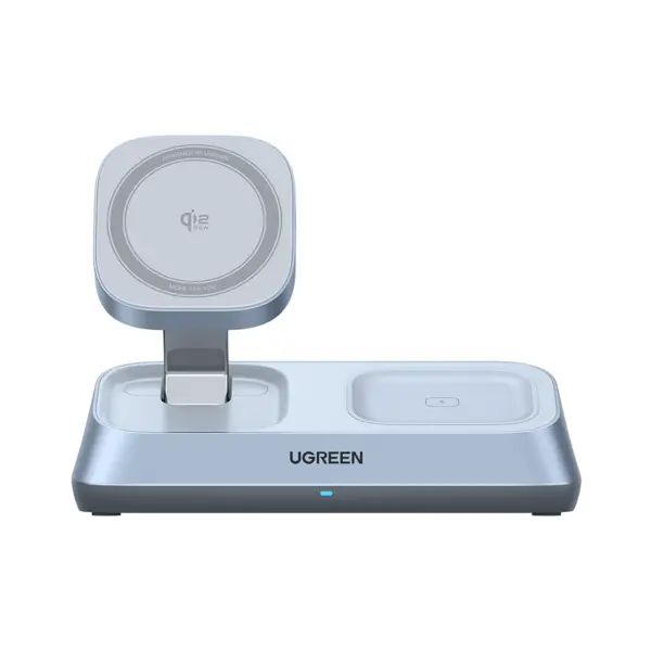 Ugreen Incarcator wireless magnetic Ugreen 3-in-1 MagSafe Qi2 25W, Albastru