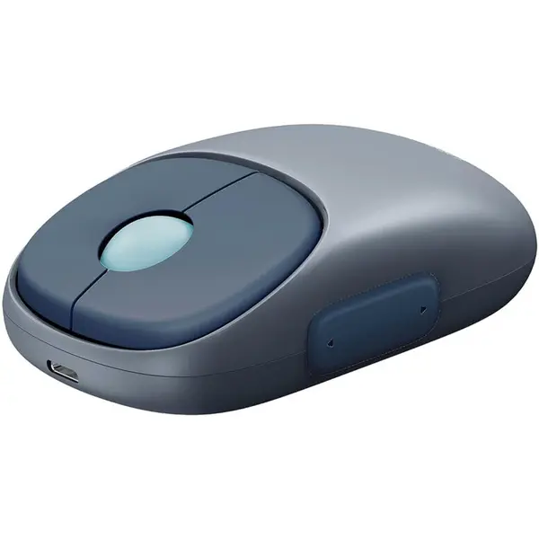 Ugreen Mouse optic, fara fir Ugreen MU102 FUN, 2,4 GHz, bluetooth, wireless, acumulator 500mAh integrat, USB Type-C, 5/1 butoane/scroll, 4000 dpi, albastru