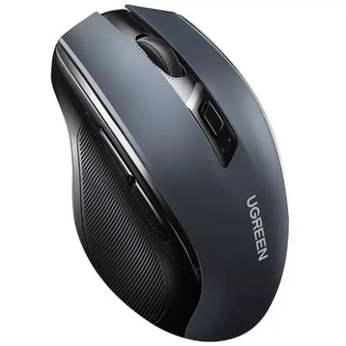 Ugreen MOUSE Ugreen MU006, wireless 2.4GHz, pt. PC sau NB, Optic, butoane-scroll 3-1, 4000 dpi, Negru