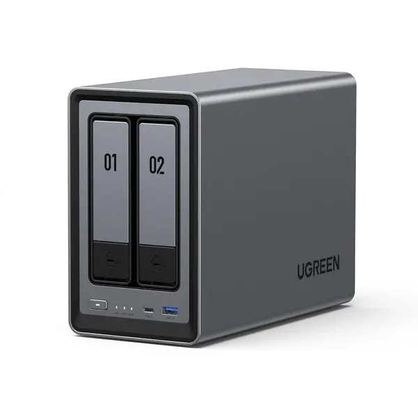 Ugreen NAS Ugreen, Procesor Intel N100, 8GB DDR5, 2-Bay, Port 2.5GbE