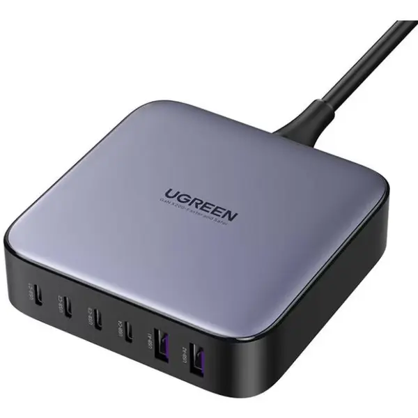 Ugreen Statie incarcare GaN 4xtip C, 2xUSB 200W - Ugreen - Gri