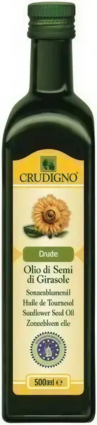 Ulei bio de floarea-soarelui, 500 ml, Crudigno