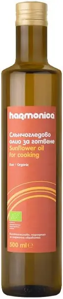 Ulei bio de floarea-soarelui pentru gătit, 500 ml, Harmonica
