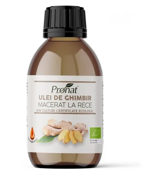 Ulei BIO de ghimbir macerat la rece, 100 ml