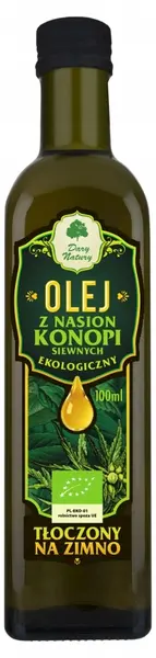 Ulei bio din semințe de cânepă, presat la rece, 100 ml, Dary Natury