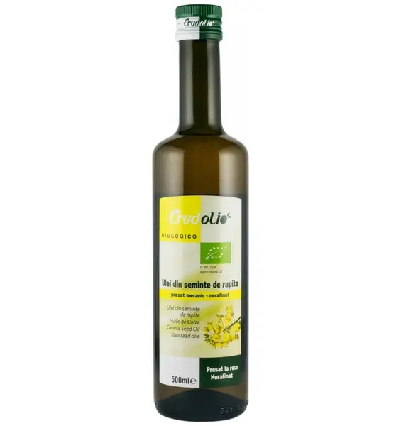 Ulei Bio din seminte de rapita 500 ml Crudolio