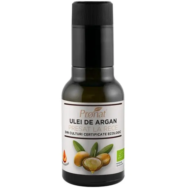 Ulei de Argan Presat la Rece Pronat Glass Pack, Bio, 100 ml