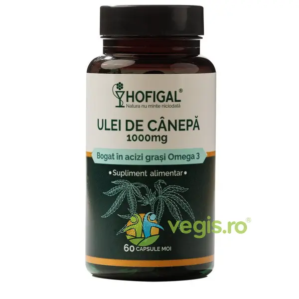 Ulei de Canepa 1000mg 60cps moi