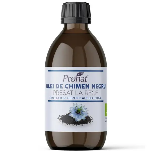 Ulei de Chimen Negru Pronat Glass Pack, Bio, 250 ml