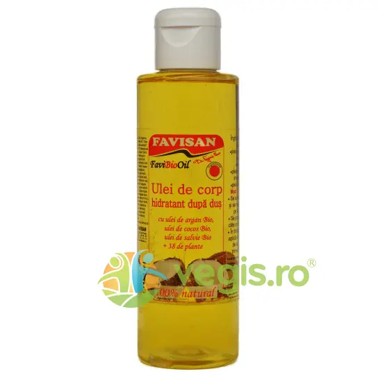 Ulei de Corp Hidratant cu Ulei de Argan, Cocos si Salvie FaviBio Oil 150ml