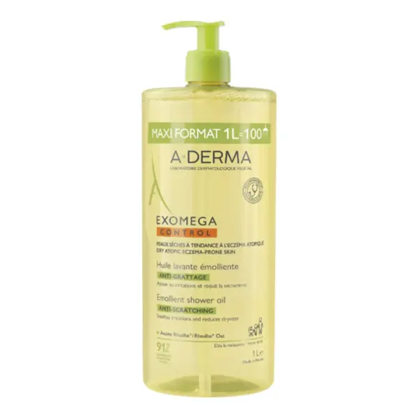 Ulei de dus emolient Exomega Control, 1000ml, A-Derma
