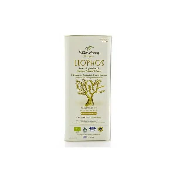 Ulei de masline extravirgin liophos bio 5l Stamatakos Olivegrove