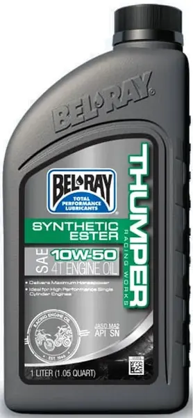 Ulei de motor Bel-Ray THUMPER RACING WORKS SYNTHETIC ESTER 4T 10W-50 1 l 1L