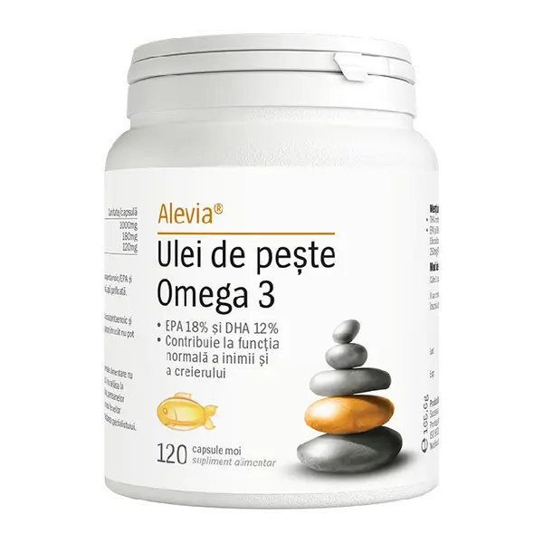 Ulei de peste Omega 3, 120 capsule, Alevia