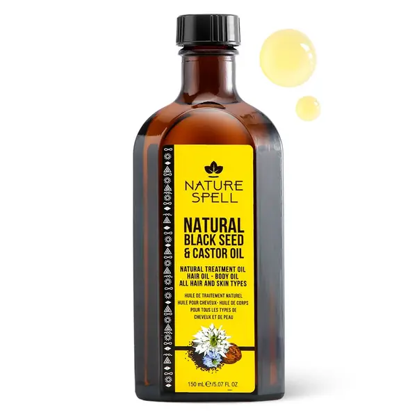 Ulei de Seminte Negre & Ricin pentru Par & Piele Nature Spell Oil