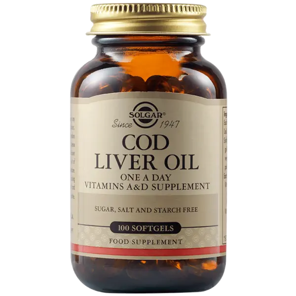 Ulei din ficat de cod, 100 capsule, Solgar