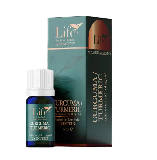 Ulei esential integral de Curcuma -Turmenic 5 ml Bionovativ