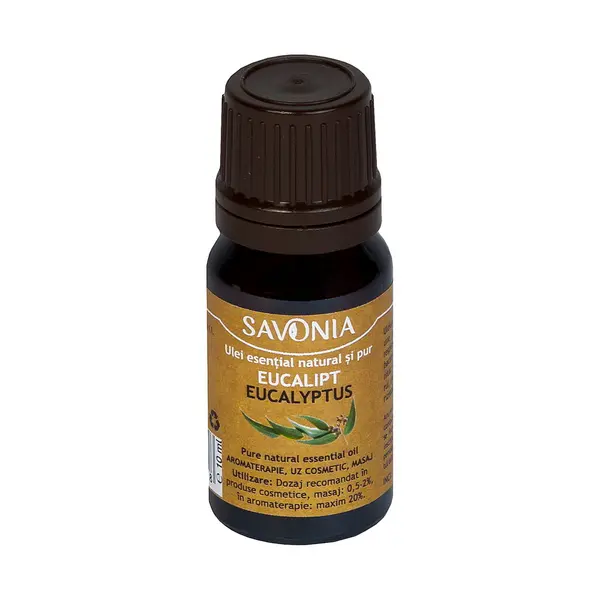 Ulei esential natural si pur de eucalipt, 10ml, Savonia