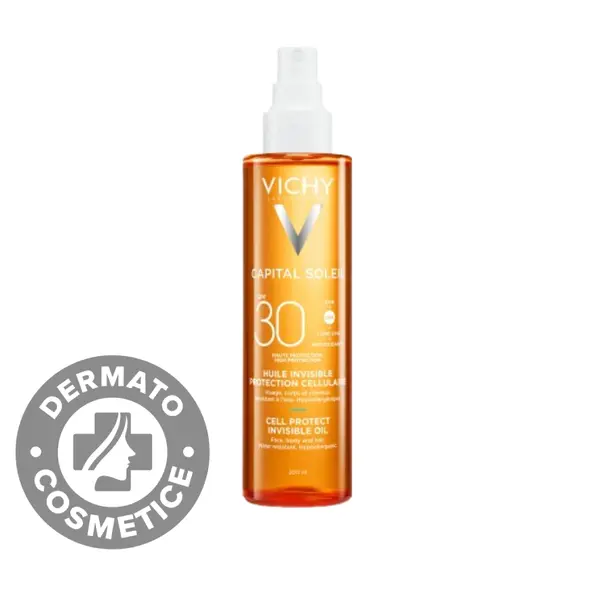 Ulei invizibil pentru protectie solara cu SPF 30 Cell Protect Capital Soleil, 200ml, Vichy