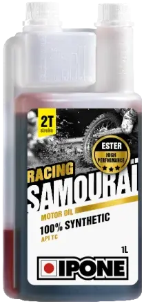 Ulei moto 2T Ipone Samourai Racing Fraise 100% Sintetic ESTER - API TC, 1L