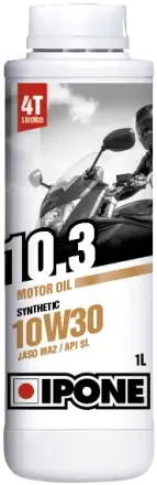 Ulei moto 4T Ipone 10.3 (10W30) Sintetic - JASO MA2 - API SL, 4L