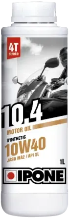 Ulei moto 4T Ipone 10.4 (10W40) Sintetic - JASO MA2 - API SL, 4L