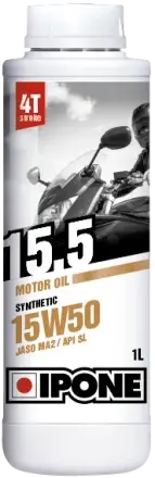 Ulei moto 4T Ipone 15.5 (15W50) Sintetic - JASO MA2 - API SL, 4L