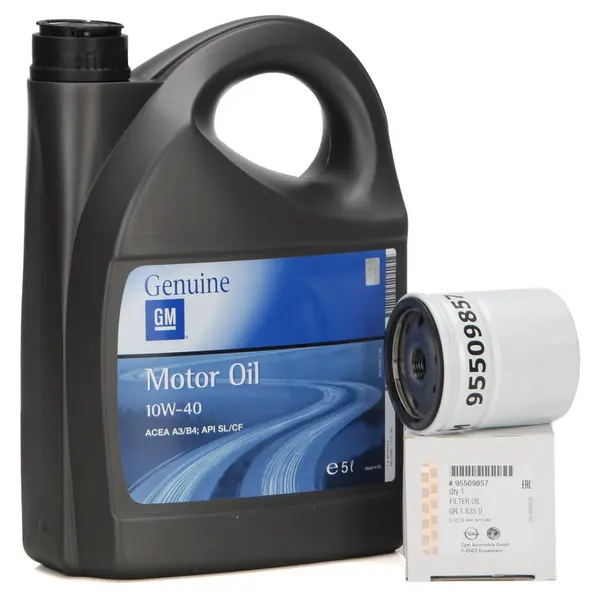 Ulei Motor Opel 10W-40 5L 93165216 + Filtru Ulei Oe Opel Meriva A 2003-2010 95509857