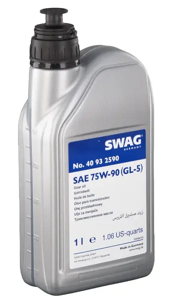 Ulei pentru angrenaje cutie transfer SWAG GL-5 40 93 2590 75W90, volum 1 litru, culoare galben 1L