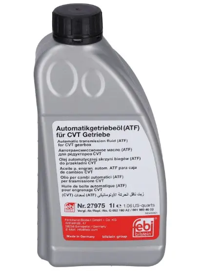 Ulei transmisie automata FEBI BILSTEIN ATF 27975, volum 1 litru, galben, pentru cutii CVT 1L