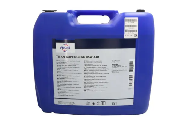 Ulei transmisie manuala FUCHS SUPERGEAR 85W140, volum 20 litri 20L